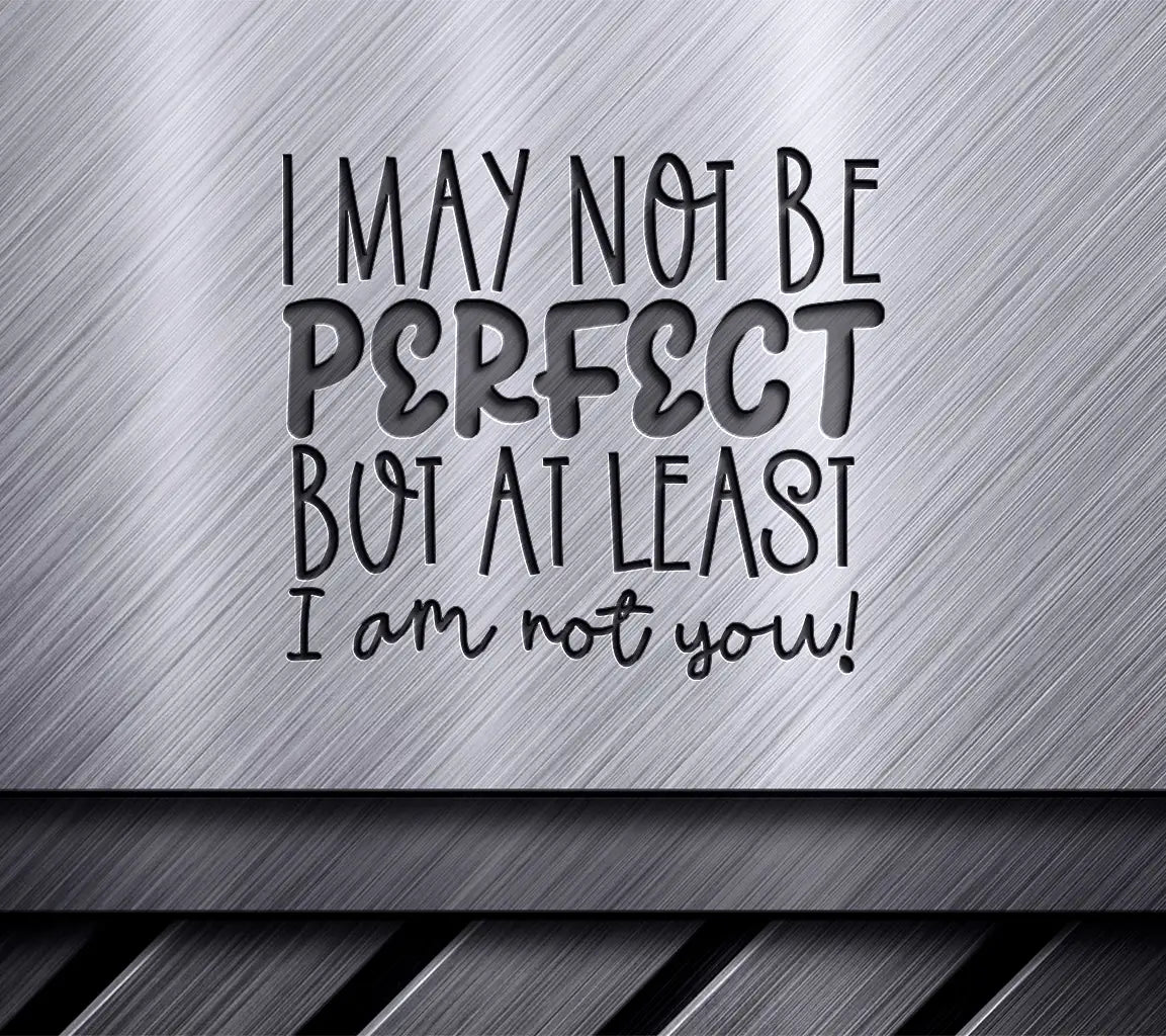 Im Not Perfect, But At Least Im Not You - Sarcastic Quote SVG SVG