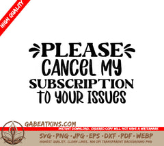 ## Sarcastic Cancel Subscription SVG Design SVG