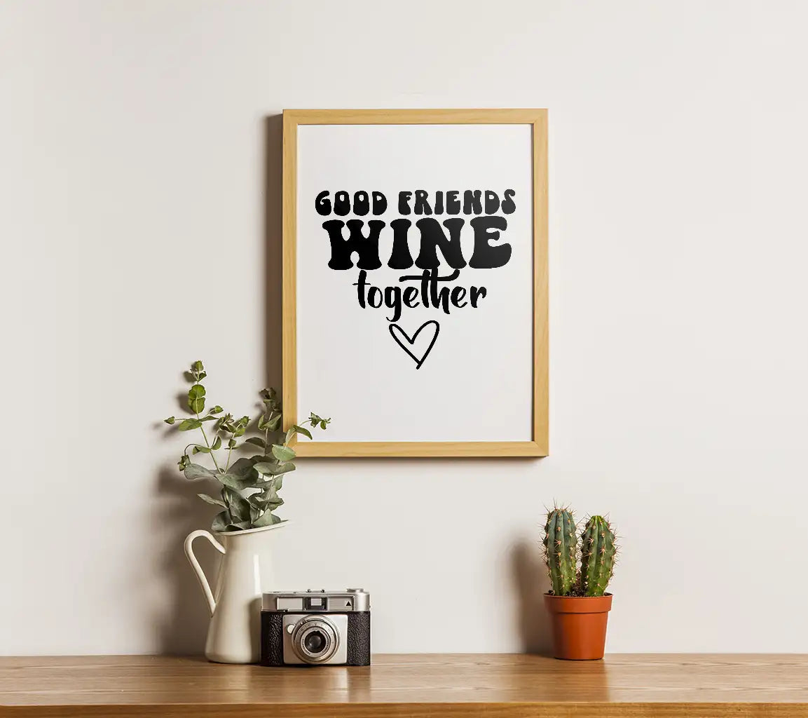 Good Friends Wine Together SVG - Funny Sarcastic Quote Design SVG