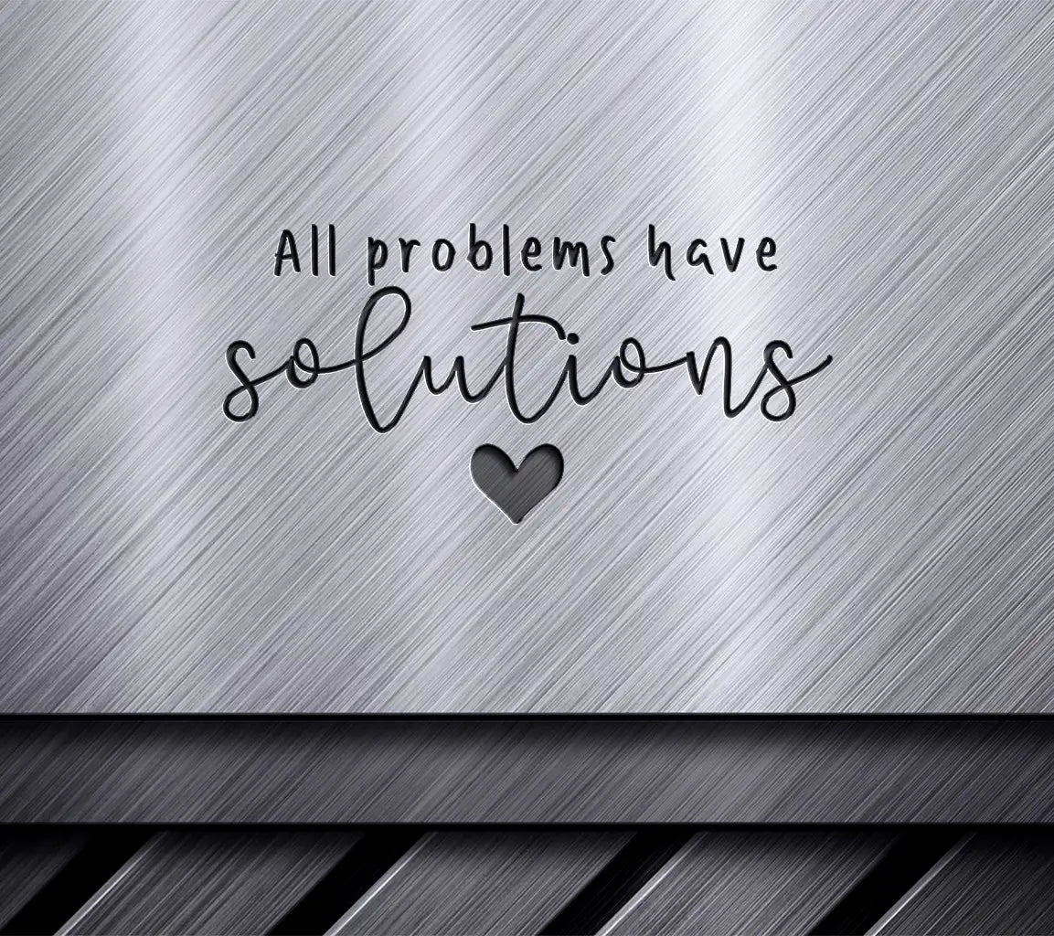 All Problems Have Solutions SVG Poster - Inspirational Design for Small Business Owners SVG