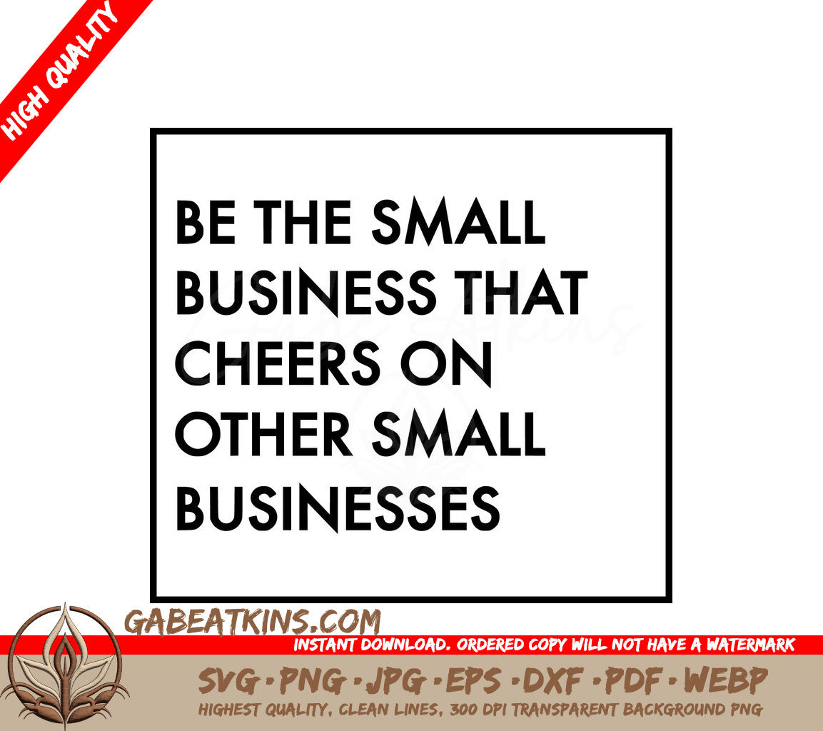 ## Cheer On Other Small Businesses SVG - Support Local Business Poster SVG