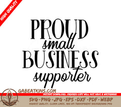 Proud Small Business Supporter SVG Design SVG