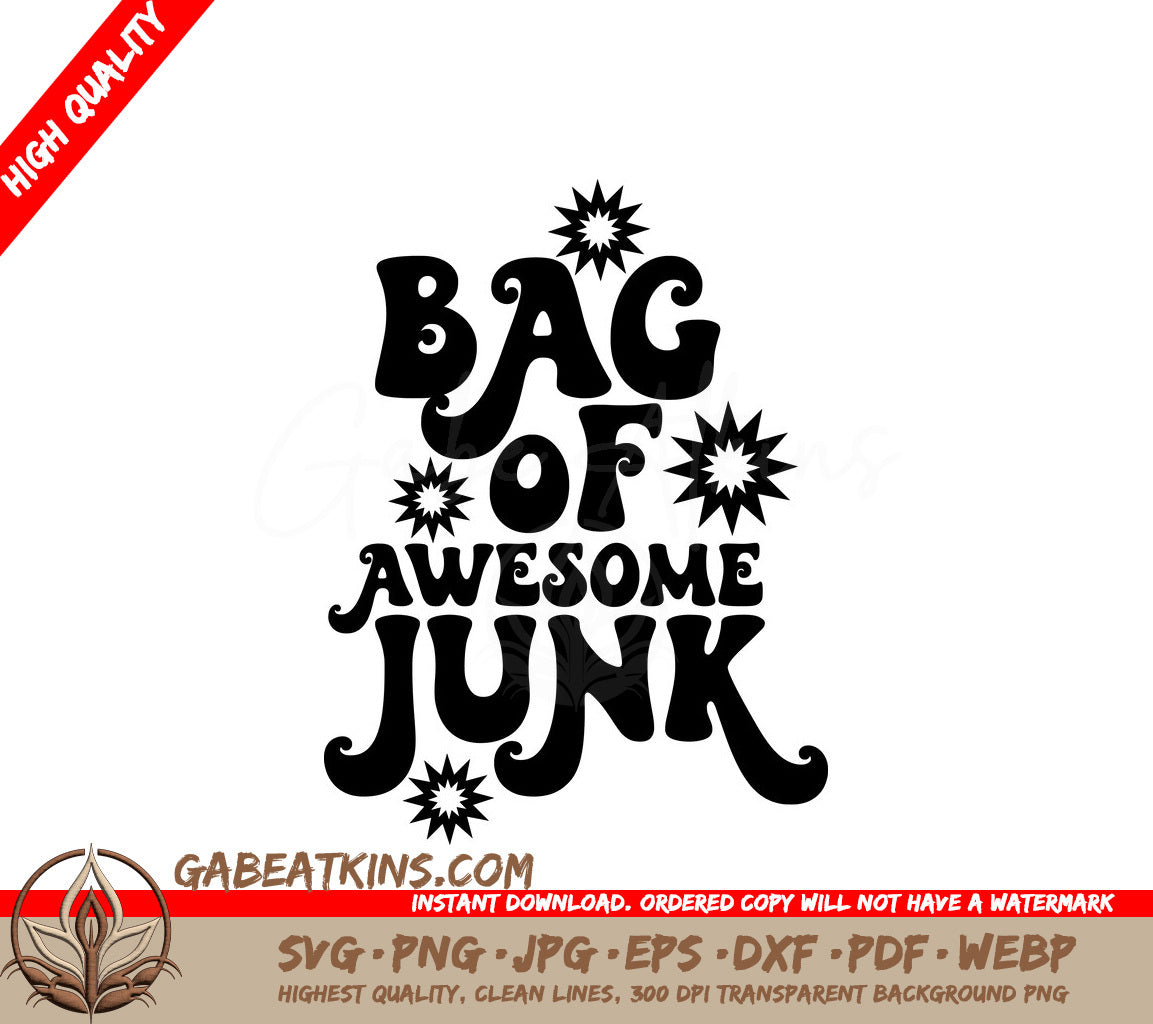  Bag of Awesome Junk SVG for Tote Bags - Huge Design SVG