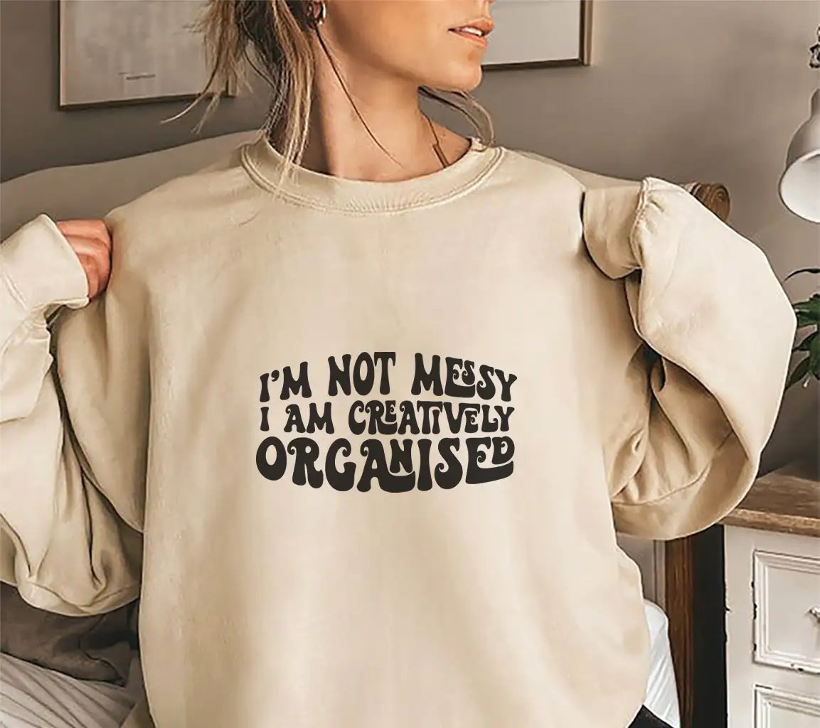 Im Not Messy, Im Creatively Organized Tote Bag SVG Design SVG