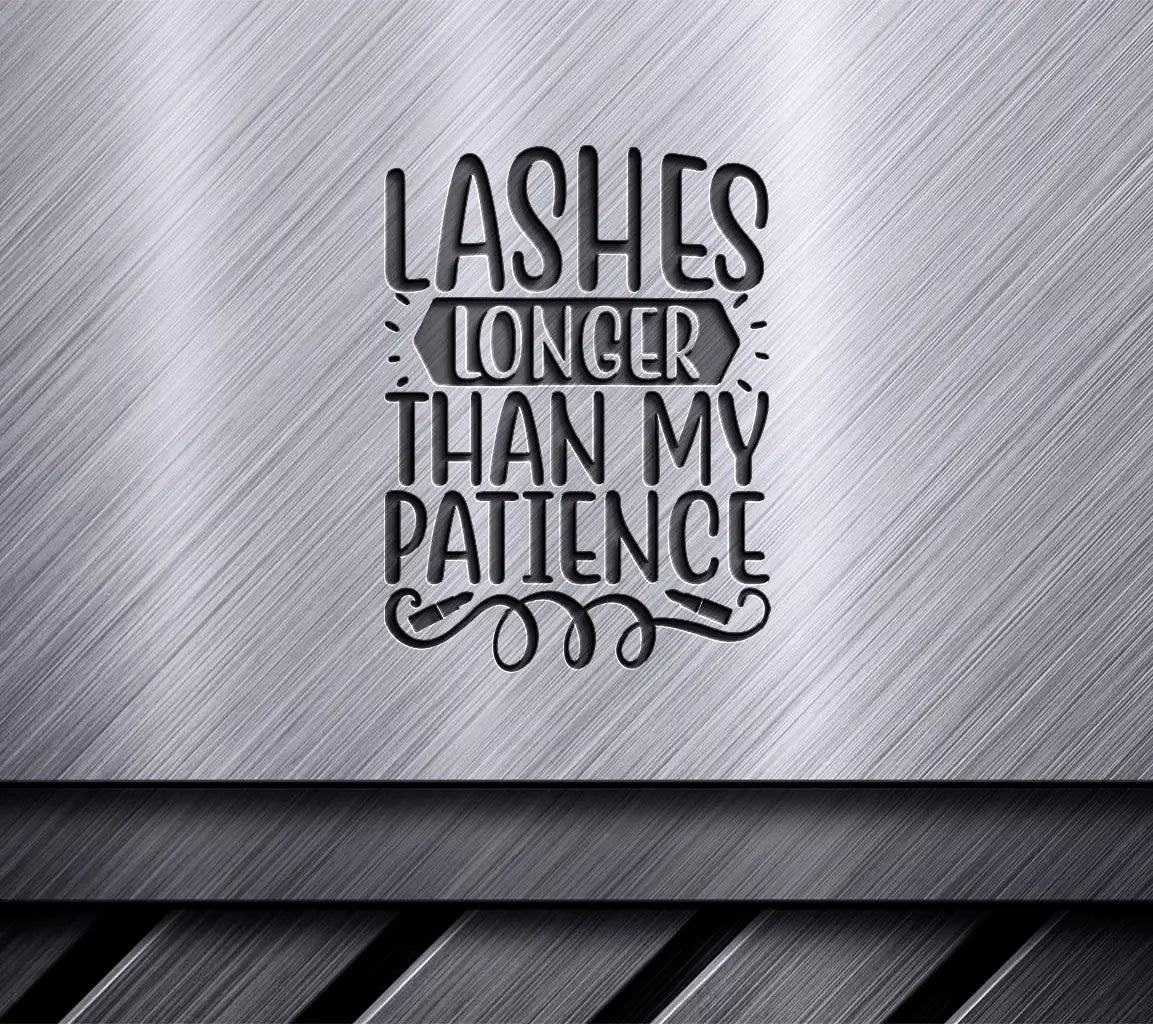 Lashes Longer Than My Patience Pink & Black SVG Design SVG