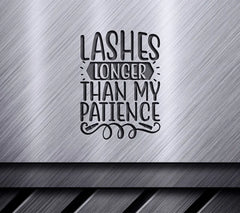 Lashes Longer Than My Patience Pink & Black SVG Design SVG