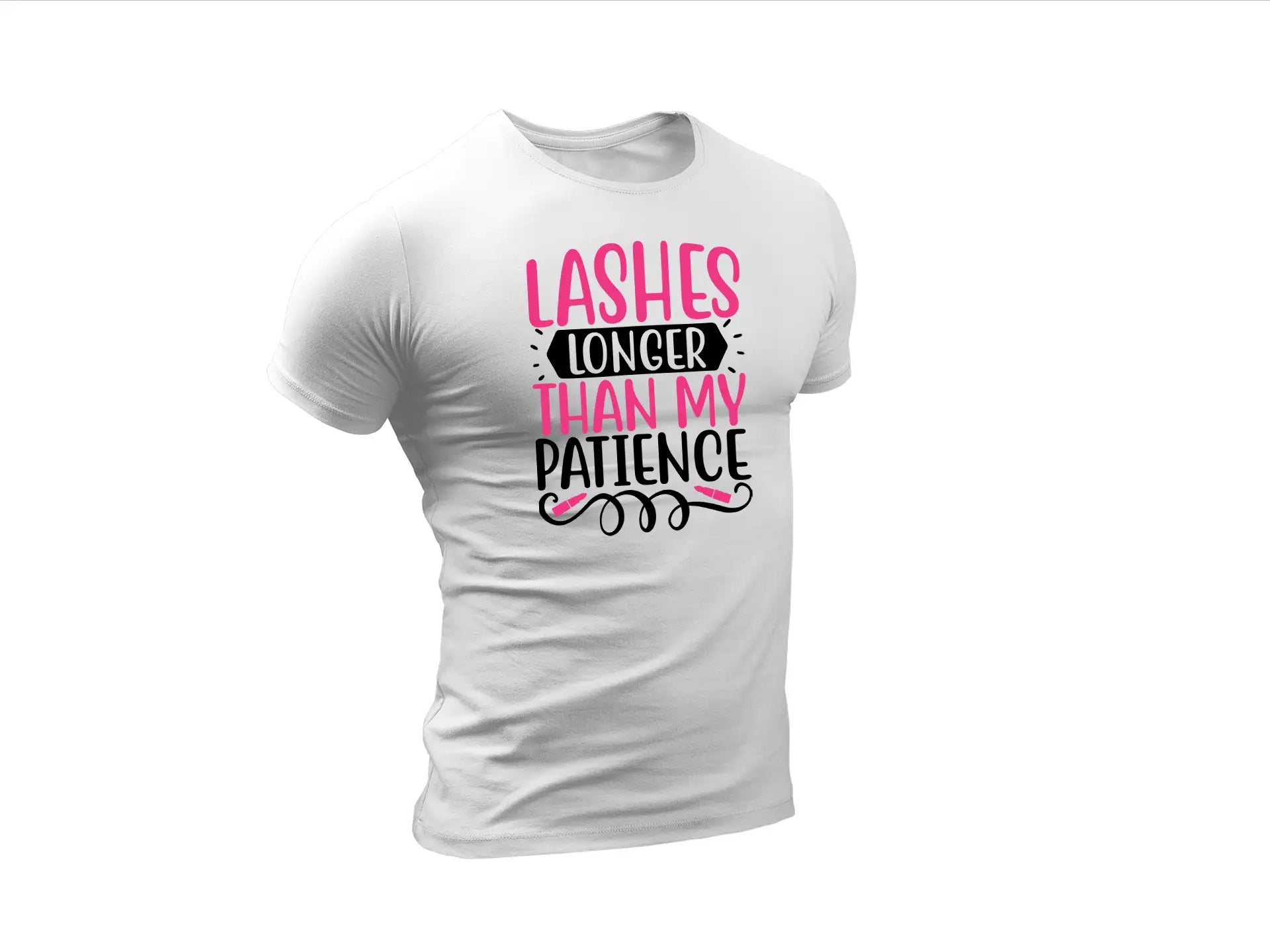 Lashes Longer Than My Patience Pink & Black SVG Design SVG