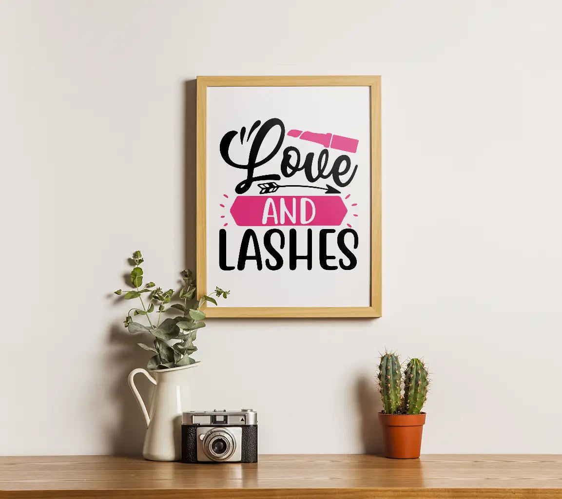 Love & Lashes SVG Design - Huge Makeup Arrow & Lipstick SVG