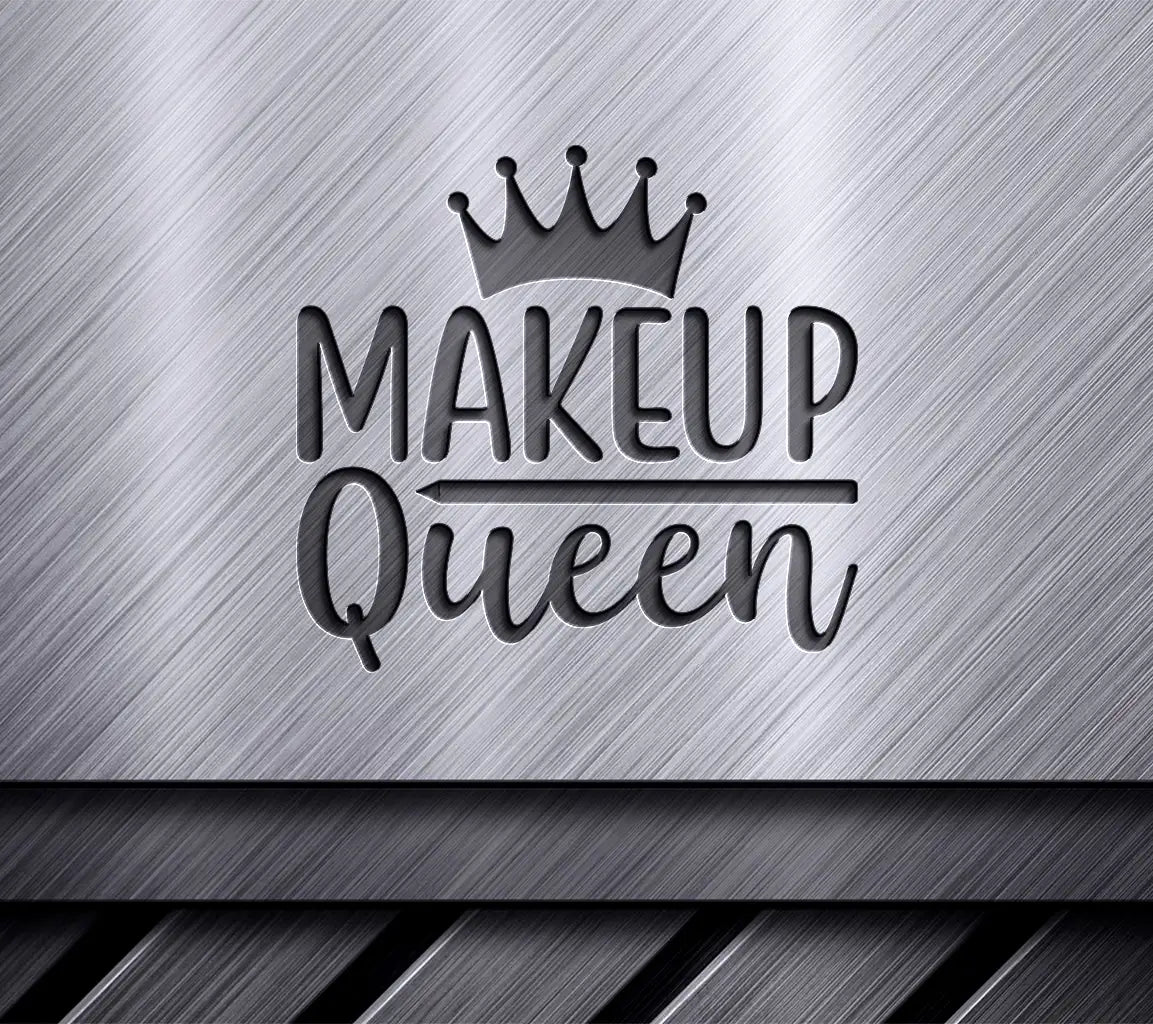 Makeup Queen Crown & Pencil SVG Design SVG