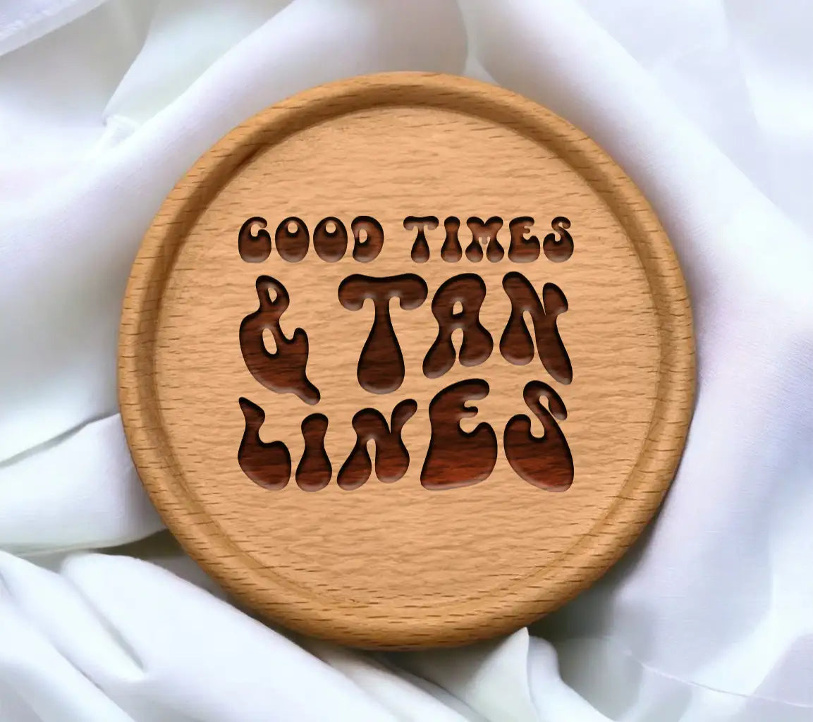 Good Times & Tan Lines Retro Summer SVG Design SVG