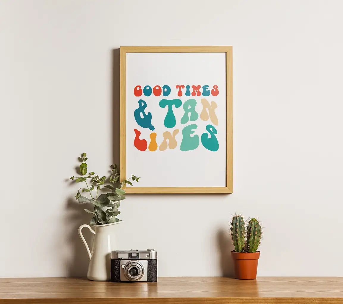 Good Times & Tan Lines Retro Summer SVG Design SVG