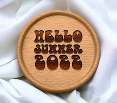 Hello Summer 2022 SVG - Colorful Retro Letters on White Background SVG