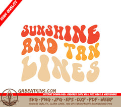 Sunshine & Tan Lines Retro Summer SVG SVG