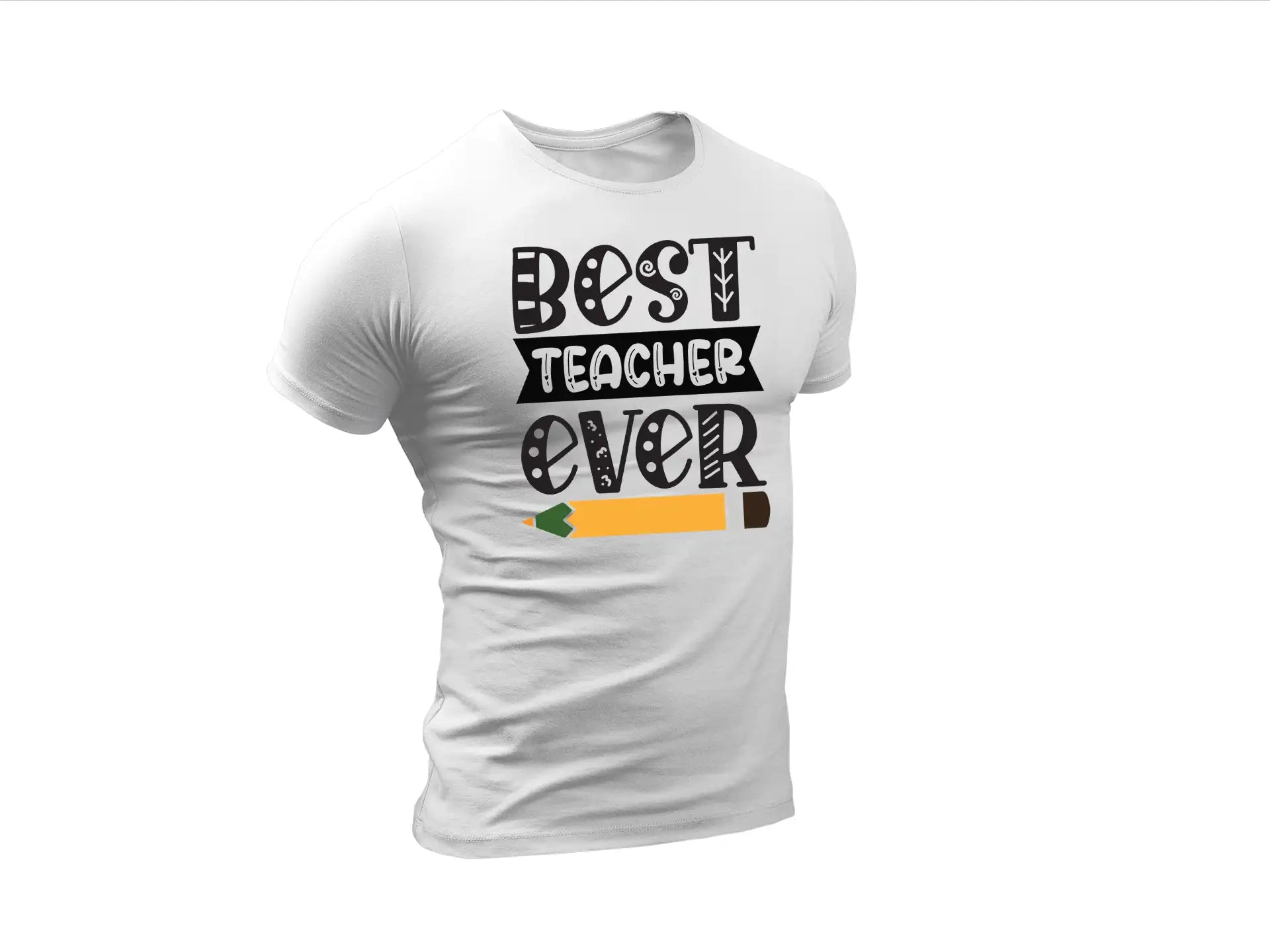 Best Teacher Ever SVG Cut File - Pencil Design SVG