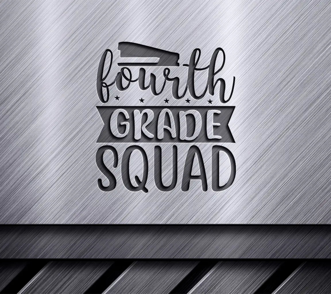 Fourth Grade Squad SVG Design with Stapler & Stars SVG