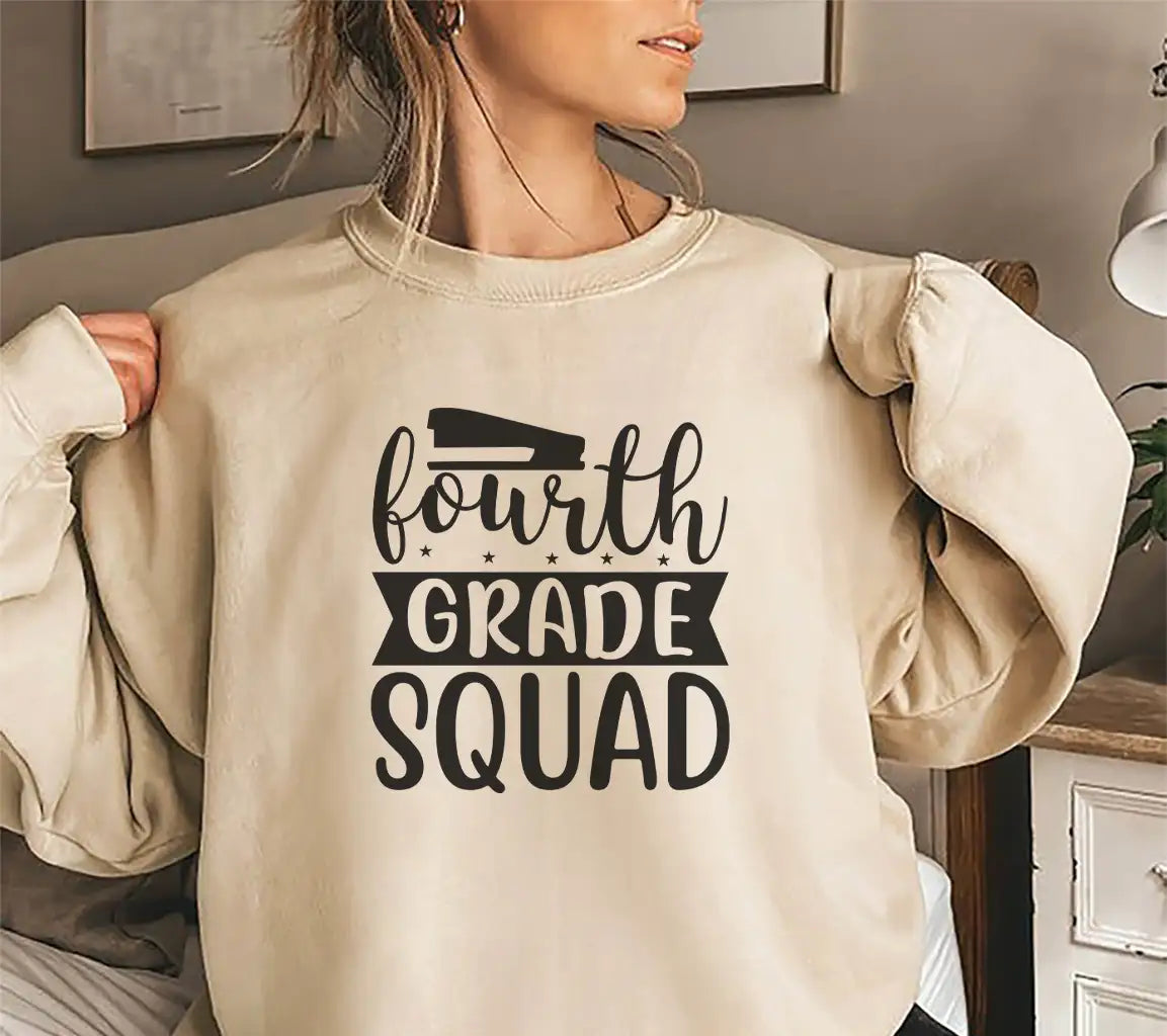 Fourth Grade Squad SVG Design with Stapler & Stars SVG