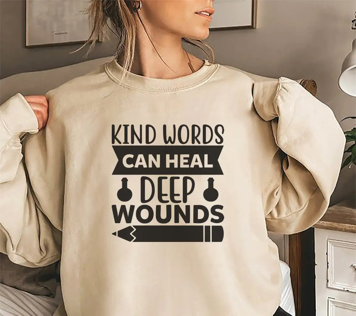 Kind Words Can Heal Deep Wounds SVG - Inspirational Quote Design SVG