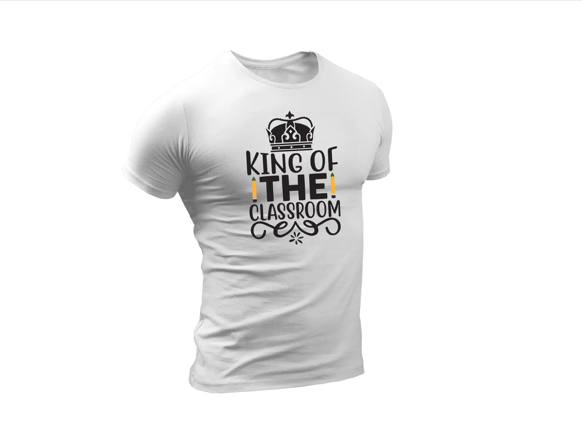 King of the Classroom SVG - Crown & Pencils School Design SVG