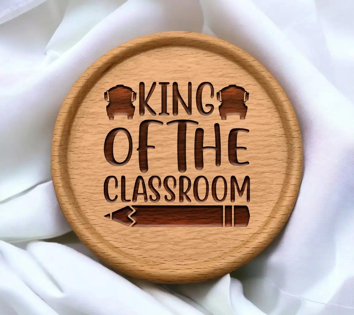 King of the Classroom SVG School Bus & Pencil Design SVG