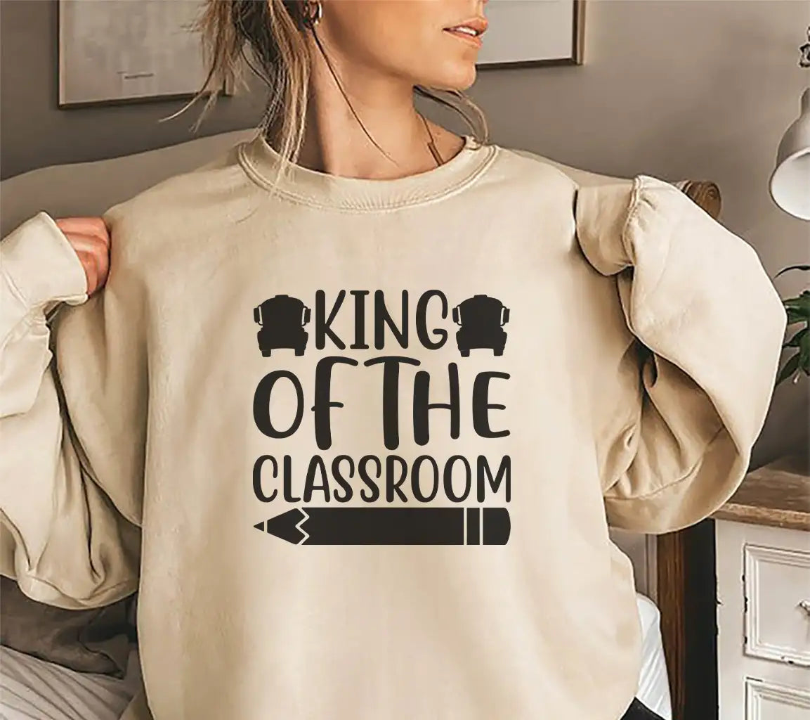 King of the Classroom SVG School Bus & Pencil Design SVG