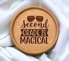 Second Grade is Magical SVG -  Sign with Sunglasses SVG