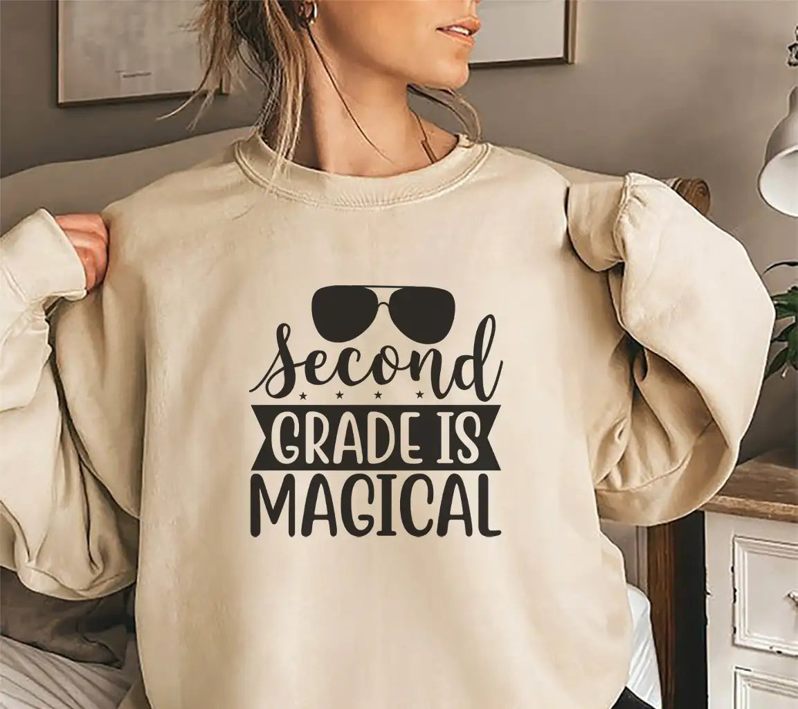 Second Grade is Magical SVG -  Sign with Sunglasses SVG