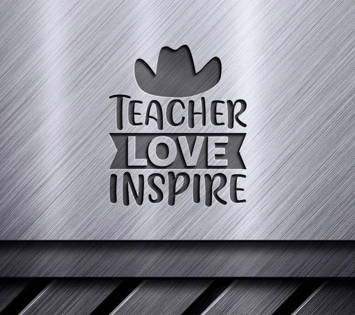 Teacher Love & Inspire SVG Design with Pencil SVG