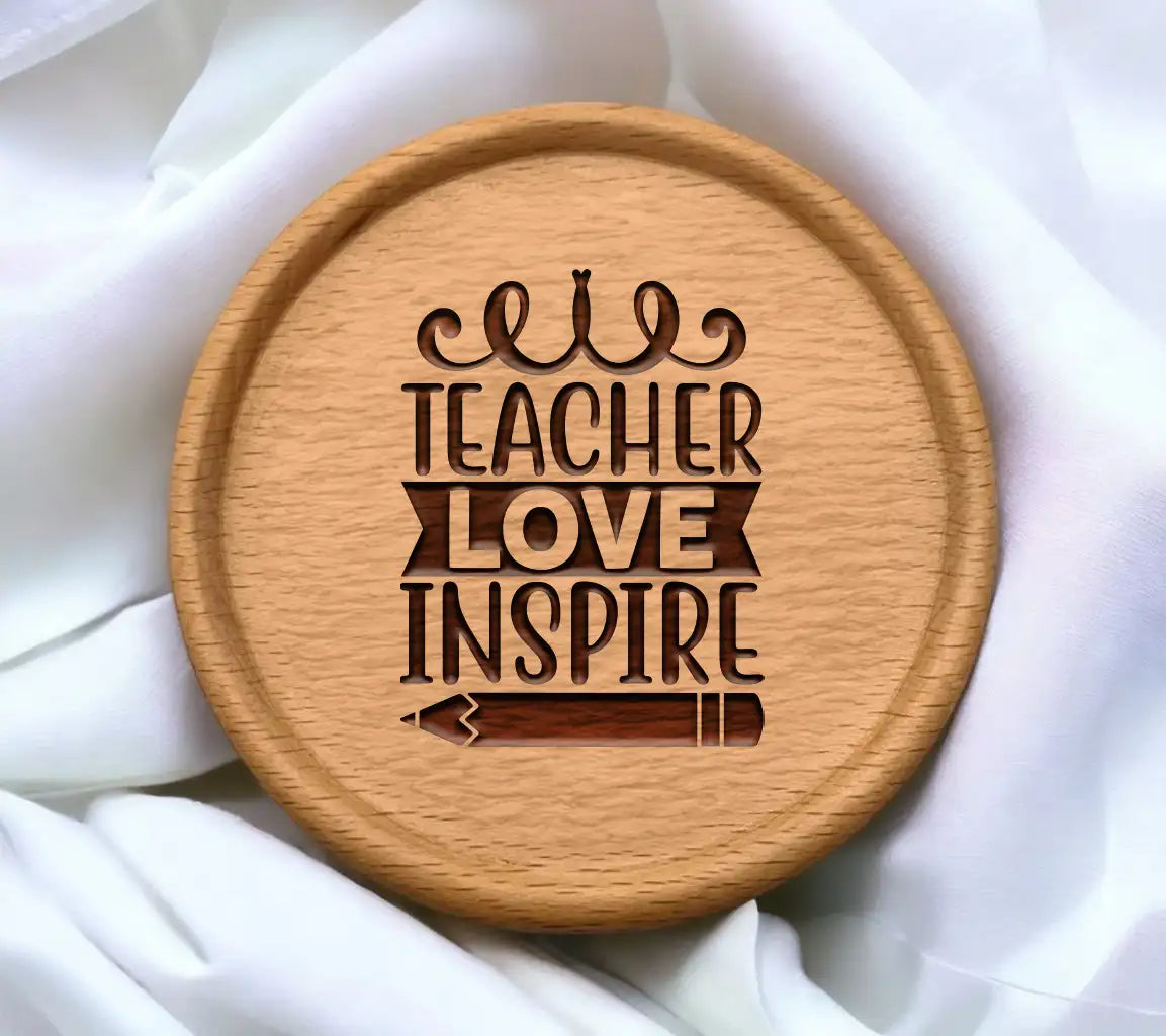 Teacher Love & Inspire SVG Design with Pencil SVG