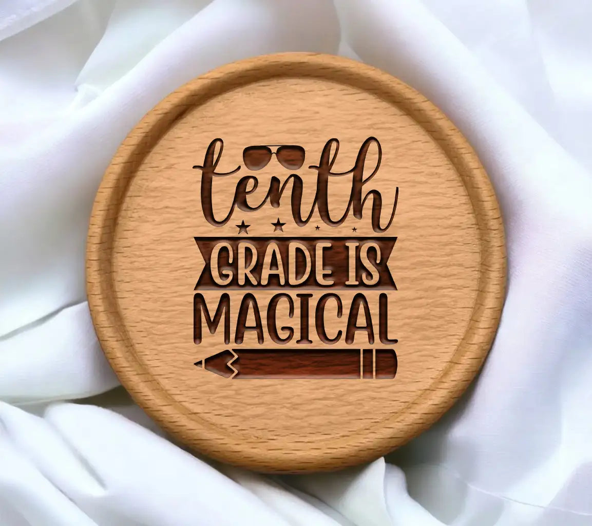 Tenth Grade Is Magical SVG - School Design with Pencil & Sunglasses SVG