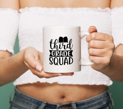 Third Grade Squad SVG Design with Book - School Design SVG