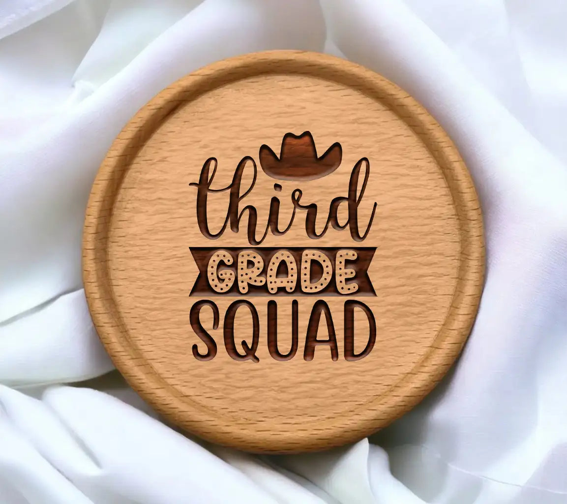 Third Grade Squad Cowboy Hat SVG - School Design SVG