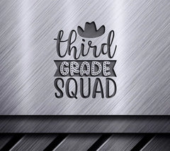 Third Grade Squad Cowboy Hat SVG - School Design SVG