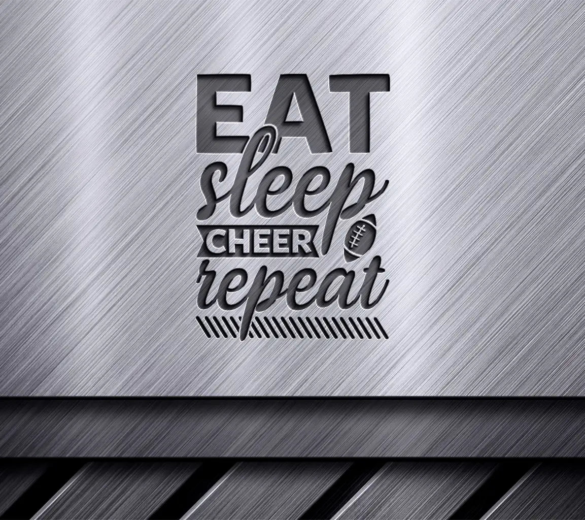 Eat Sleep Cheer Repeat SVG - Huge Sports Design SVG