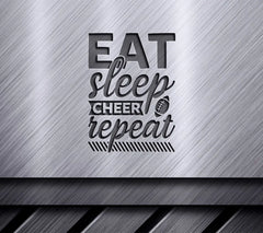 Eat Sleep Cheer Repeat SVG - Huge Sports Design SVG