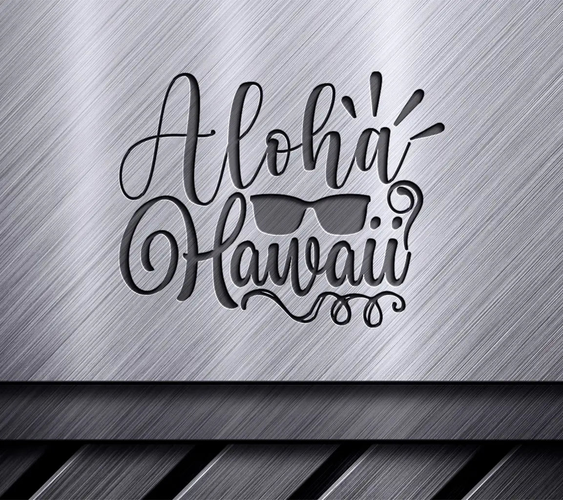 Aloha Hawaii SVG Design - Yellow & Pink Design SVG