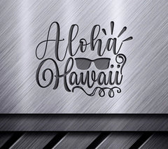 Aloha Hawaii SVG Design - Yellow & Pink Design SVG