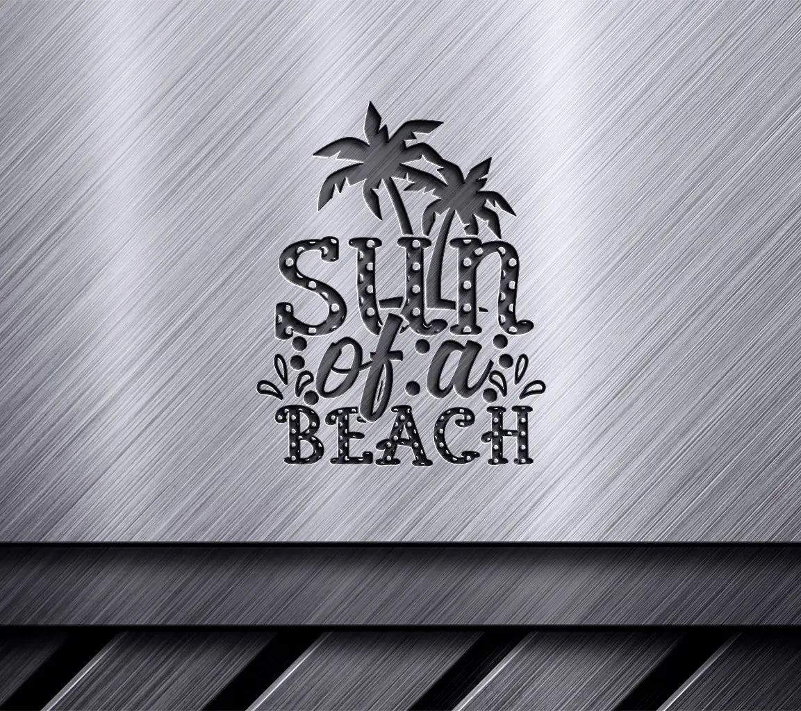 Sun of a Beach Palm Tree SVG - Huge Summer Design SVG