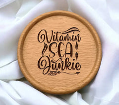 Pink & Yellow Vitamin Sea Junkie SVG Design - Summer Design SVG