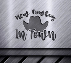 New Cowboy In Town SVG - Western Cowboy Hat Design SVG