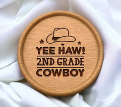 Yee Haw! 2nd Grade Cowboy Hat SVG - Western Classroom Decor SVG