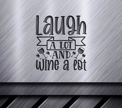 Laugh & Wine SVG - Huge Wine Bag Design SVG