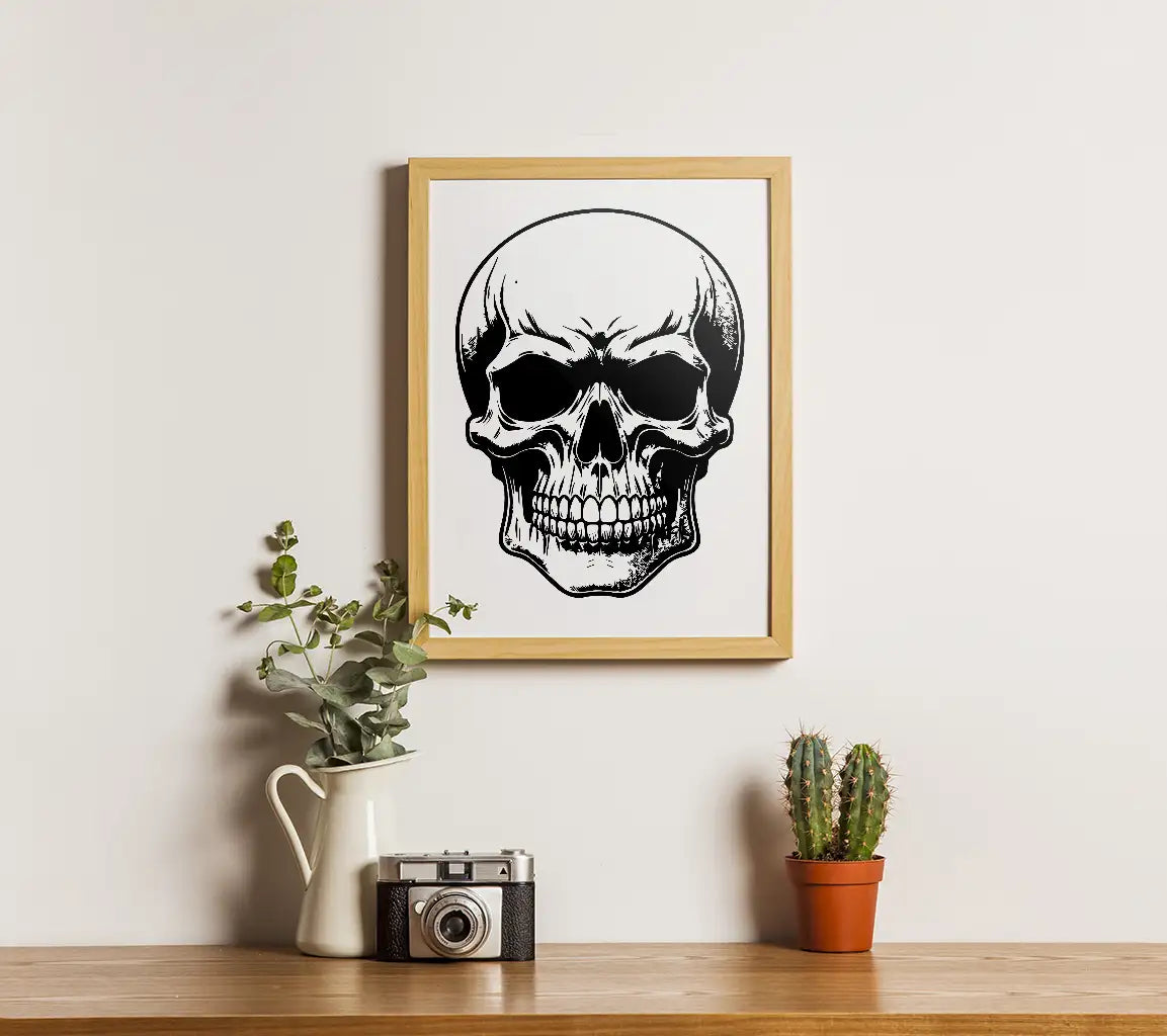  Human Skull with Teeth SVG Illustration SVG