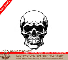  Human Skull with Teeth SVG Illustration SVG