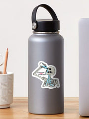 Hydrate or Diedrate Sticker Featuring a Skeleton - Perfect Companion to your Water Bottle