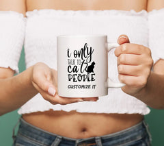 I Only Talk To Cats People SVG Design - Funny Cat Lover Graphic SVG