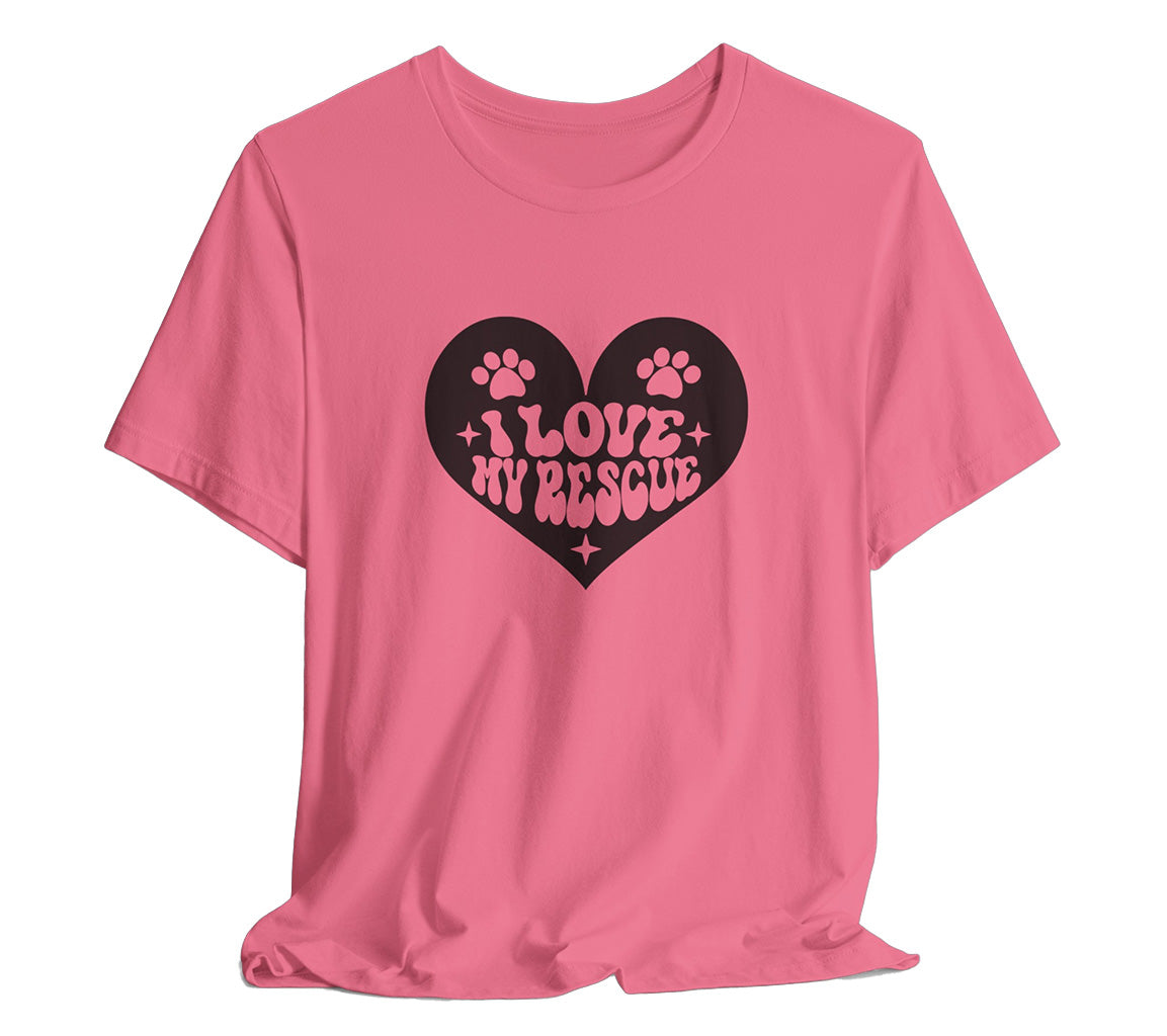 I Love My Rescue T-Shirt | My Heart Belongs to Rescue: Animal Lover Do | Animal Lover Dog Rescue