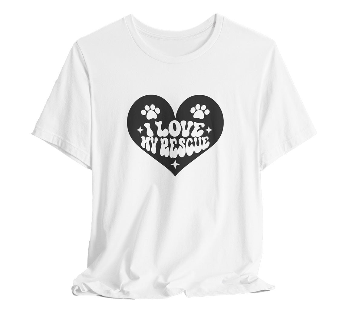 I Love My Rescue T-Shirt | My Heart Belongs to Rescue: Animal Lover Do | Animal Lover Dog Rescue