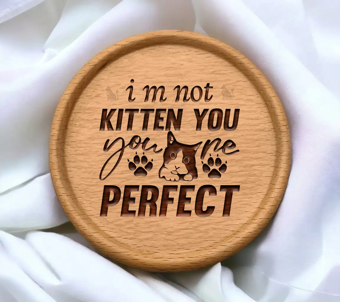 Youre Perfect Cat Pun SVG - Im Not Kitten You Design SVG