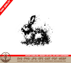 Inkblot Rabbit SVG - Digital Product in Multiple File Formats