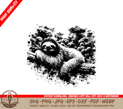 Inkblot Sloth SVG - Digital Product in Multiple Formats